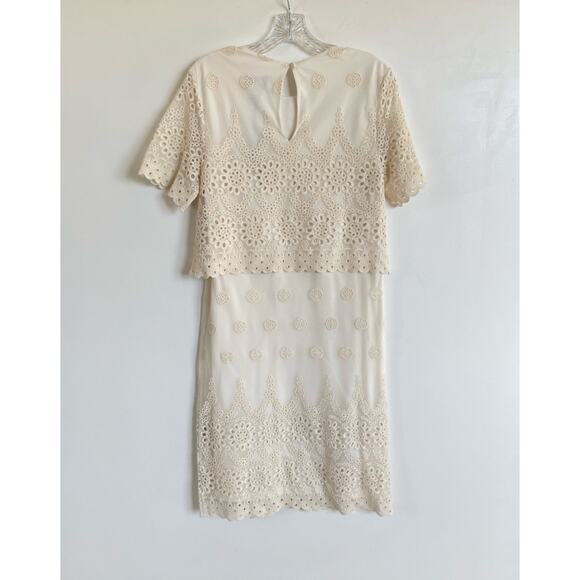 NWT Long Tall Sally Cream Lace Overlay Dress - Picture 6 of 10